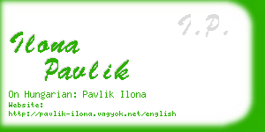 ilona pavlik business card